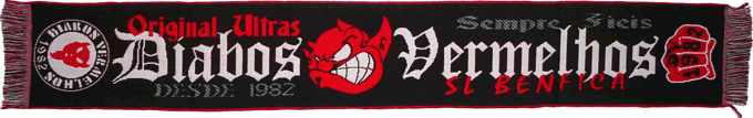 Cachecol Cachecis Benfica Diabos Vermelhos Original Ultras