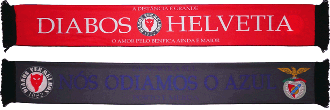 Cachecol Cachecis Benfica Diabos Vermelhos Helvetia