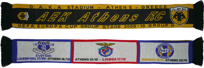 Cachecol Cachecis Benfica Grupo I Liga Europa 2009 2010