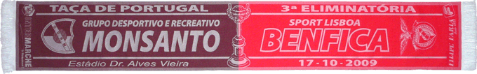 Cachecol Cachecis Benfica Monsanto Taa de Portugal 2009-2010