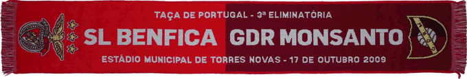 Cachecol Cachecis Benfica Monsanto Taa de Portugal 2009-2010