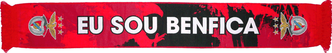 Cachecol Eu sou Benfica guia Chamas