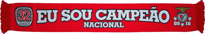 Cachecol Benfica Eu Sou Campeao Nacional 32 Campeonatos 2009/10