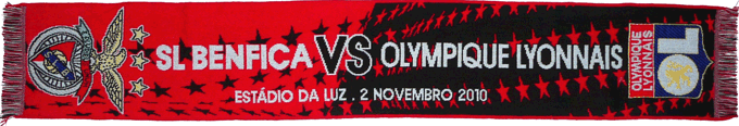 Cachecol Benfica Lyon Liga dos Campees 2010-11