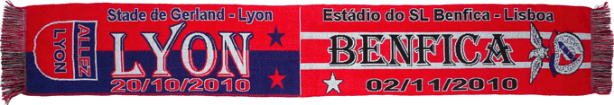 Cachecol Benfica Lyon Liga dos Campees 2010-11