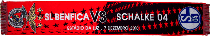Cachecol Benfica Schalke 04 Liga Campeoes 2010-11