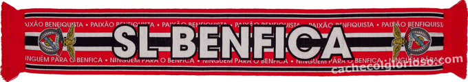 Cachecol SL Benfica Listas Horizontais Paixo Ningum Para