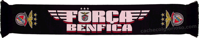 Cachecol Fora Benfica Preto