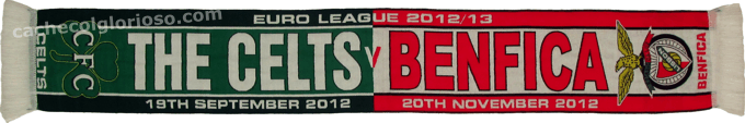 Cachecol Benfica Celtic Liga Campees 2012-13