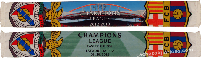 Cachecol Benfica Barcelona Liga dos Campees 2012-13