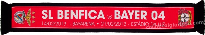 cachecol benfica bayer leverkusen liga europa 2012-13