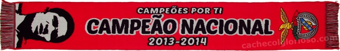 cachecol benfica campeao nacional 2013-14 eusebio