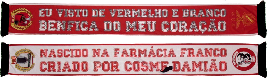 cachecol benfica do meu coracao criado por cosme damiao
