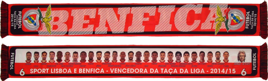 cachecol benfica futebol vencedor taca da liga 2014-15