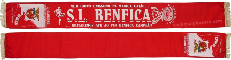 cachecol benfica vermelho serigrafado num grito unissono