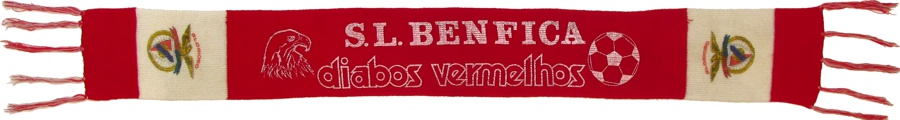 cachecol sl benfica diabos vermelhos vermelho la serigrafado