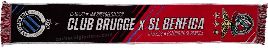 cachecol benfica club brugge liga campeoes 2022-23