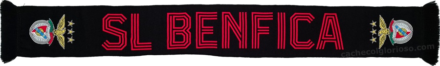 cachecol sl benfica preto letras vermelhas oficial 2024-25 lj08826