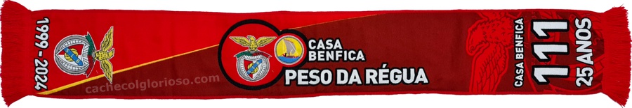 cachecol casa benfica peso da regua 111 25 anos