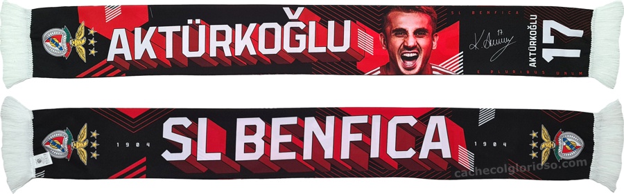 cachecol benfica atletas 2024-25 akturkoglu 17 lj09133