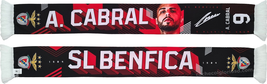 cachecol benfica atletas 2024-25 arthur cabral 9 lj09129