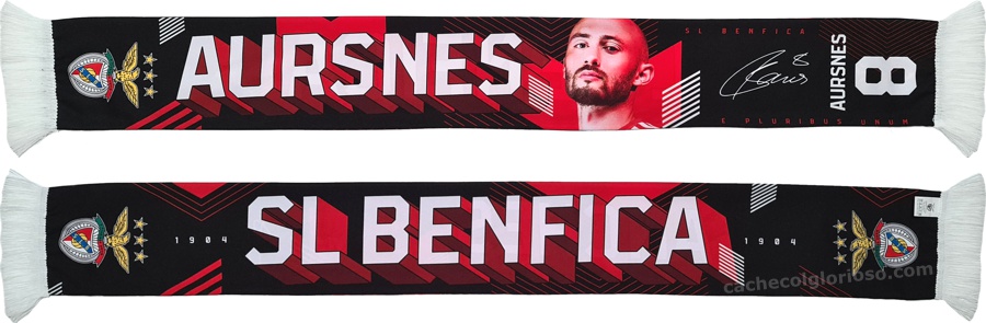 cachecol benfica atletas 2024-25 aursnes 8 lj09128