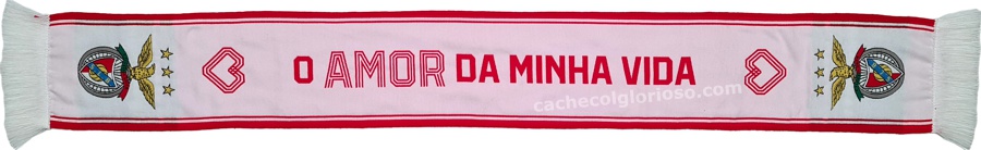 cachecol benfica o amor da minha vida branco oficial 2024-25 lj09226