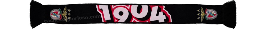 cachecol benfica mini 1904 preto oficial 2024-25 lj08837
