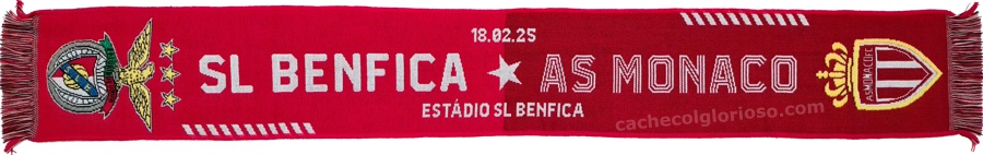 cachecol benfica monaco liga dos campeoes 2024-25 lj09260