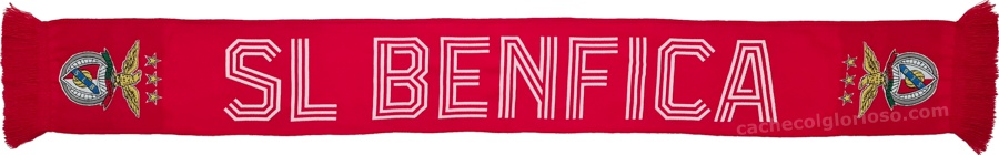 cachecol sl benfica vermelho letras brancas oficial 2024-25 lj08813