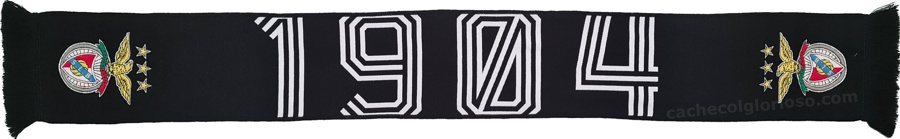 cachecol benfica preto 1904 oficial 2024-25 lj08821