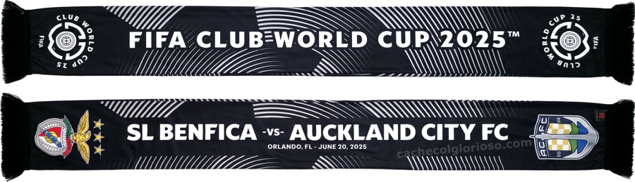 cachecol benfica auckland city fifa mundial clubes 2025