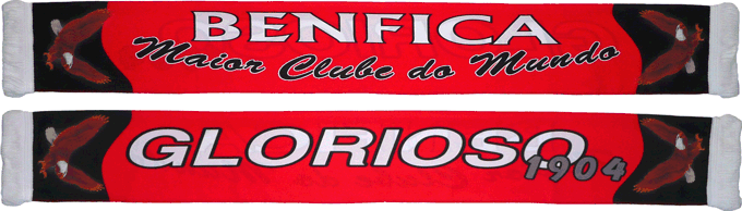 Cachecol Cachecis Benfica Maior Clube do Mundo