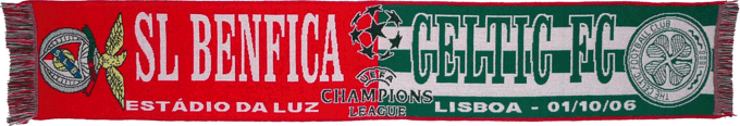 Cachecol Cachecis Benfica Celtic Champions League 2006-2007