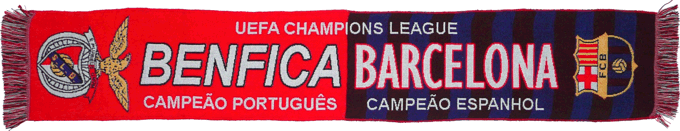 Cachecol Cachecis Benfica Barcelona Champions League 2005-2006