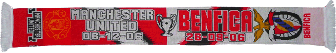 Cachecol Cachecis Benfica Manchester United Champions League 2006-07