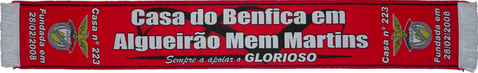 Cachecol Cachecis Casa do Benfica em Algueiro Mem-Martins
