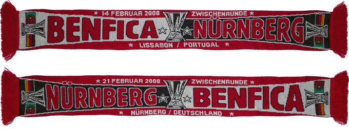 Cachecol Benfica Nuremberga Taa UEFA 2007-08