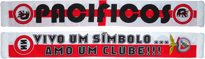 Cachecol Benfica No Name Boys Pacficos Vivo Um Smbolo... Amo Um Clube