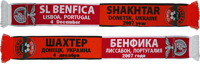 Cachecol Benfica Shakhtar Liga dos Campees 2007-2008