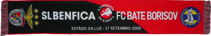 Cachecol Cachecis Benfica Bate Borisov Liga Europa 2009-10