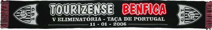 Cachecol Cachecis Benfica Tourizense Taa de Portugal 2005/2006