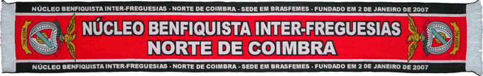 Cachecol Benfica Ncleo Benfiquista Inter-Freguesias Norte de Coimbra