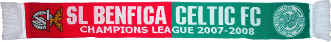 Cachecol Benfica Celtic Liga dos Campees 2007-08