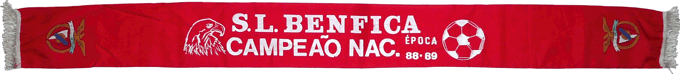 Cachecol SL Benfica Cetim Estampado Campeo 1988-89