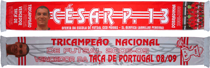 Cachecol Benfica Futsal 13 Csar Paulo