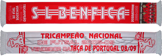Cachecol Benfica Tricampeo Dobradinha