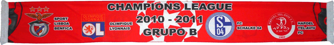 Cachecol Benfica Liga dos Campees Grupo B 2010-11