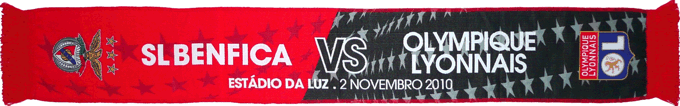 Cachecol Benfica Lyon Liga dos Campees 2010-11