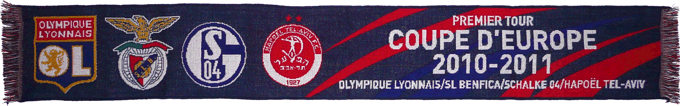 Cachecol Benfica Lyon Liga dos Campees Grupo B 2010-11
